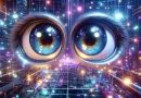 futuristic floating eyes emoji