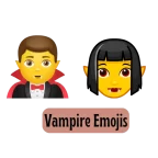 Male and Female Vampire Emojis