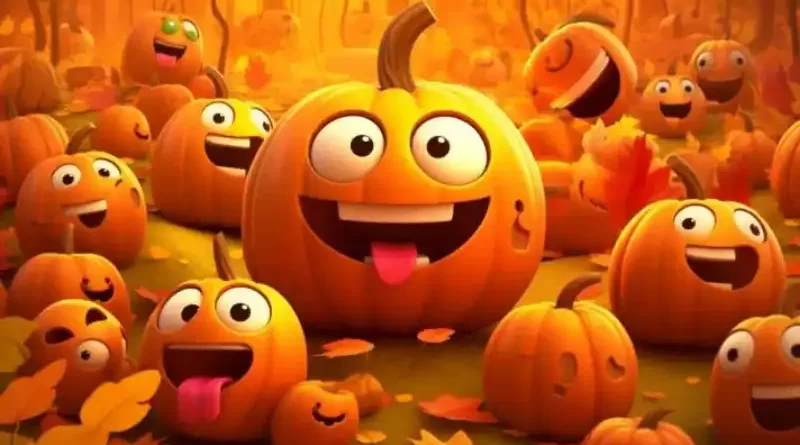 collage of thanksgiving pumpkin emojis