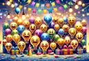 happy light bulb emojis