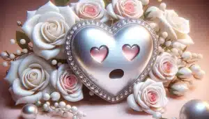 heart eyes white heart emoji