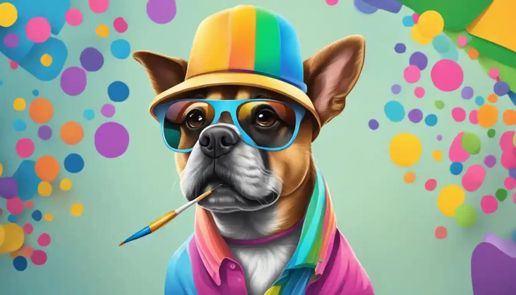 the creative and sophisticated dog emoji