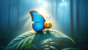 creative emoji butterfly