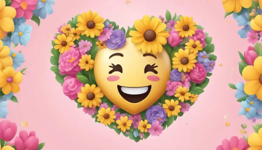 floral heart emoji for mothers day