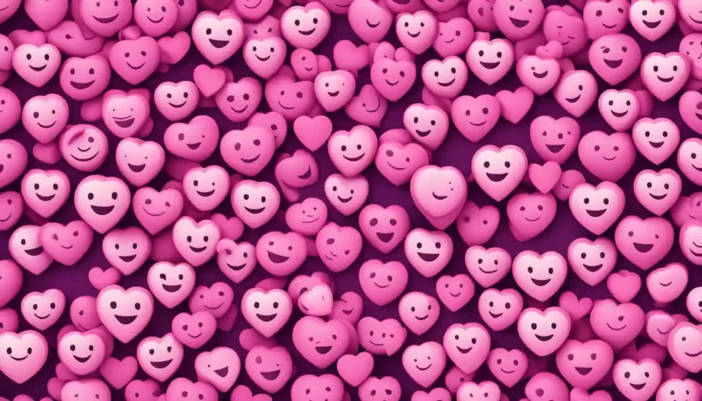 pink heart emojis everywhere collage
