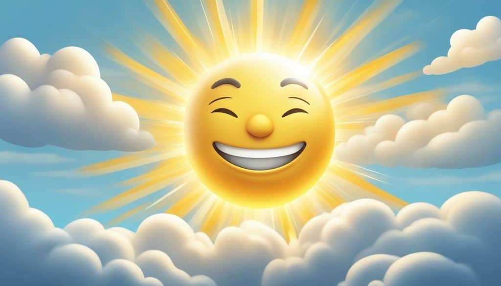 use in communication. Happy Sun Emoji